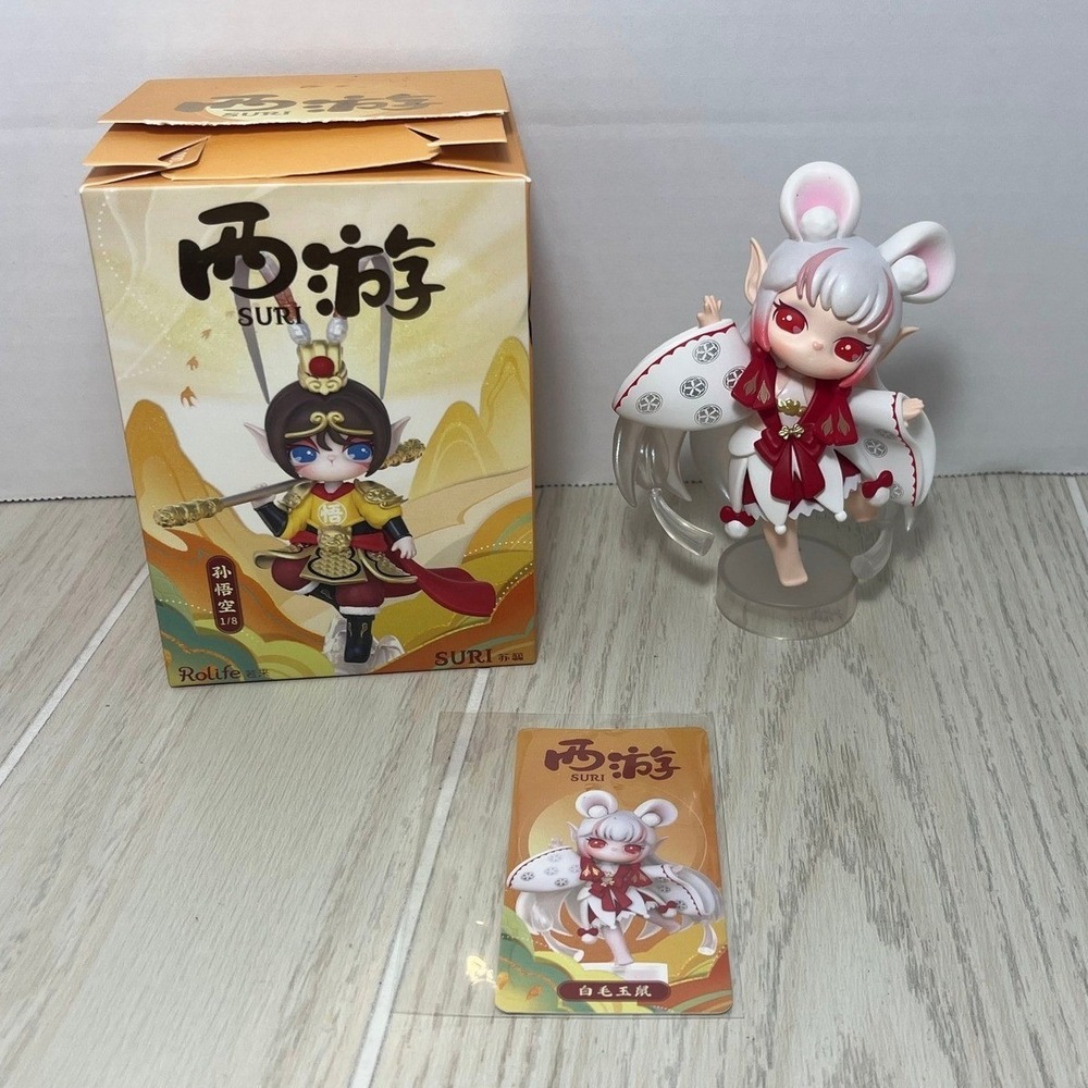 Rolife Suri Journey to the West Series White- Haired Jade Rat Mouse Figure Red A
